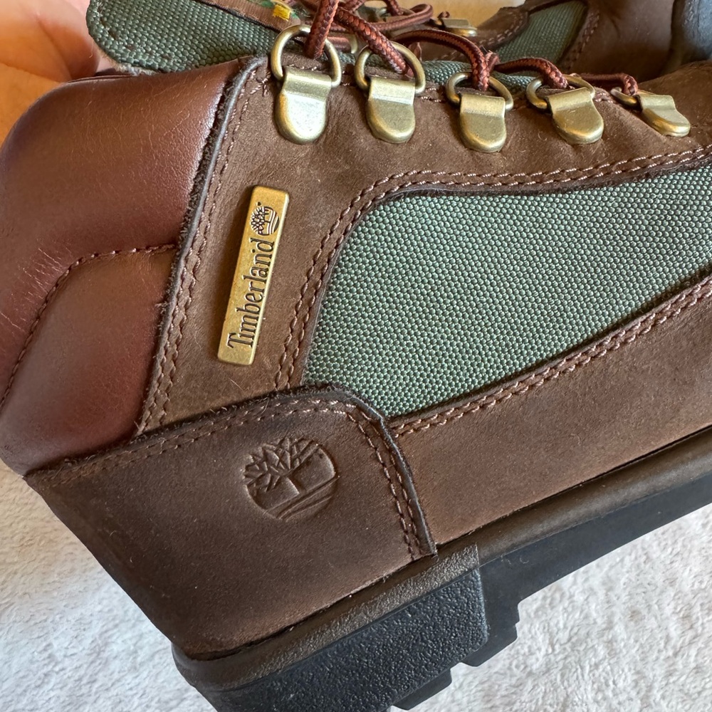Timberland Boys Brown and Olive Boots